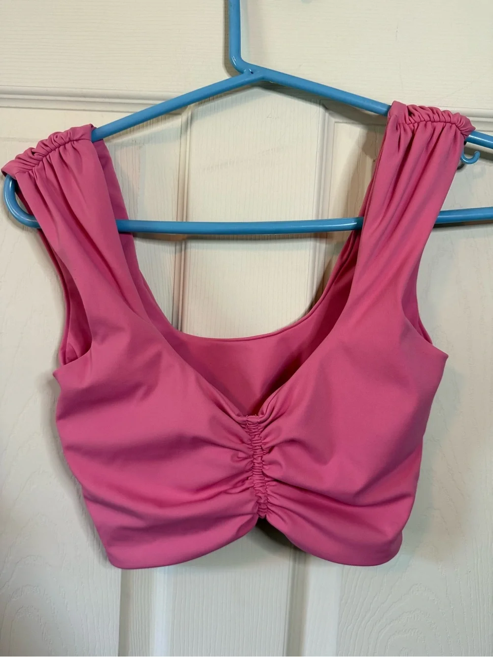 Aralina Pink Ruched Two-Piece Active Set Shorts Sports Bra Size Small